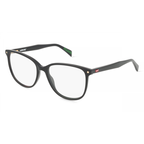 Levi’s 108641 Damen-Brille inkl. Gläser Vollrand Eckig Acetat-Gestell 45mm/16mm/140mm, Schwarz