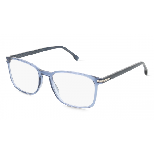 Boss 108920 Herren-Brille inkl. Gläser Vollrand Eckig Acetat-Gestell 42mm/18mm/145mm, Blau