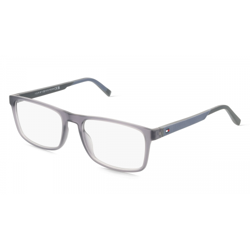 Tommy Hilfiger 108823 Herren-Brille inkl. Gläser Vollrand Eckig Kunststoff-Gestell 39mm/18mm/145mm, Grau