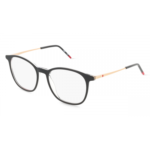 Hugo 108875 Damen-Brille inkl. Gläser Vollrand Eckig Acetat-Gestell 44mm/17mm/145mm, Schwarz