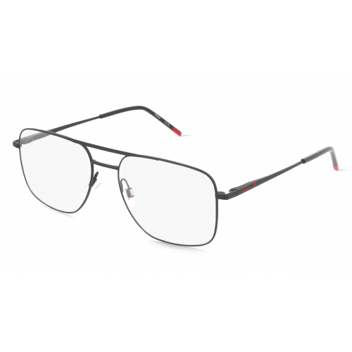 Hugo 108925 Herren-Brille inkl. Gläser Vollrand Eckig Metall-Gestell 44mm/17mm/145mm, Schwarz