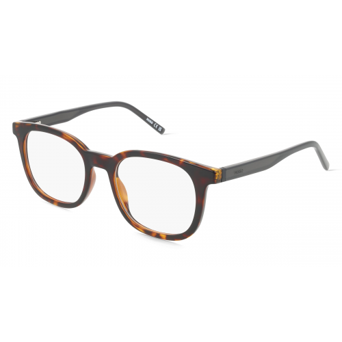 Hugo 108881 Herren-Brille inkl. Gläser Vollrand Eckig Kunststoff-Gestell 43mm/20mm/145mm, Havanna