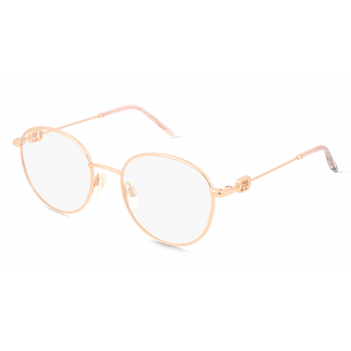 Tommy Hilfiger 108884 Damen-Brille inkl. Gläser Vollrand Panto Edelstahl-Gestell 45mm/19mm/140mm, Gold