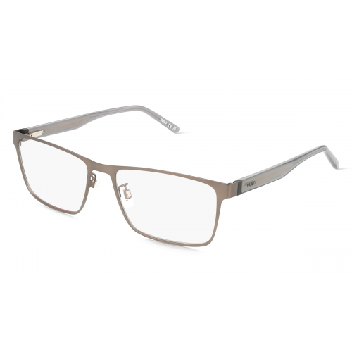 Hugo 108907 Herren-Brille inkl. Gläser Vollrand Eckig Edelstahl-Gestell 38mm/17mm/145mm, Silber