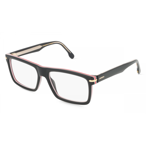 Carrera 108928 Herren-Brille inkl. Gläser Vollrand Eckig Acetat-Gestell 37mm/17mm/145mm, Schwarz