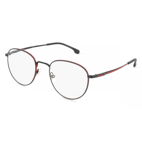 Carrera 108981 Herren-Brille inkl. Gläser Vollrand Panto Edelstahl-Gestell 45mm/20mm/140mm, Schwarz