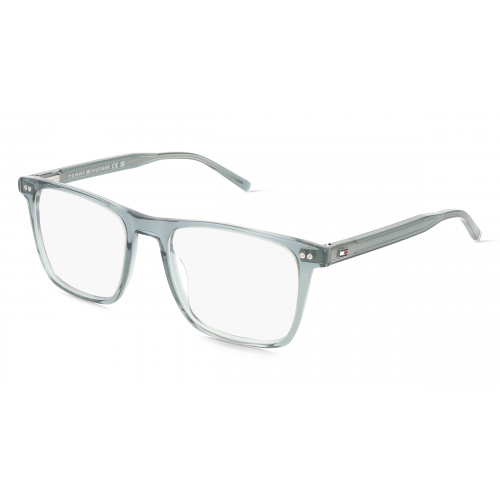 Tommy Hilfiger 108945 Herren-Brille inkl. Gläser Vollrand Eckig Acetat-Gestell 43mm/19mm/150mm, Grau