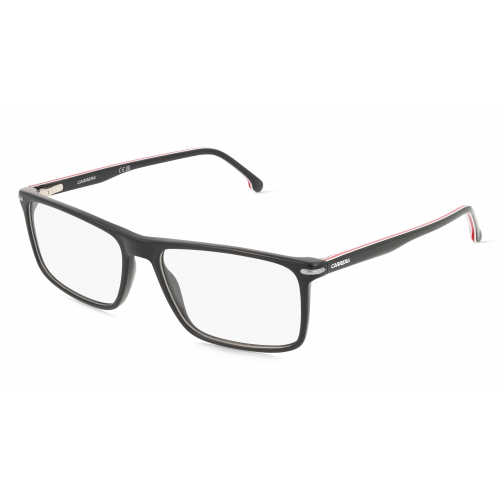 Carrera 108974 Herren-Brille inkl. Gläser Vollrand Eckig Acetat-Gestell 37mm/16mm/150mm, Schwarz