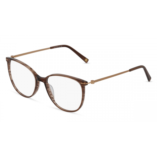 Jette 7019 Damen-Brille inkl. Gläser Vollrand Panto Acetat-Gestell 53mm/17mm/135mm, Braun