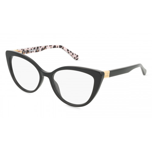 Moschino 101132 Damen-Brille inkl. Gläser Vollrand Cateye Acetat-Gestell 54mm/17mm/140mm, Schwarz