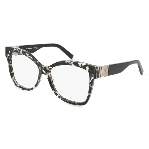 Karl Lagerfeld KL6149 Damen-Brille inkl. Gläser Vollrand Eckig Acetat-Gestell 55mm/15mm/140mm, Schwarz