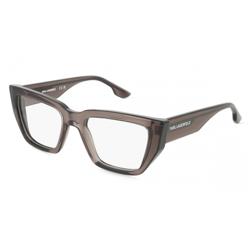 Karl Lagerfeld KL6153 Damen-Brille inkl. Gläser Vollrand Cateye Propionat-Gestell 52mm/19mm/145mm, Grau