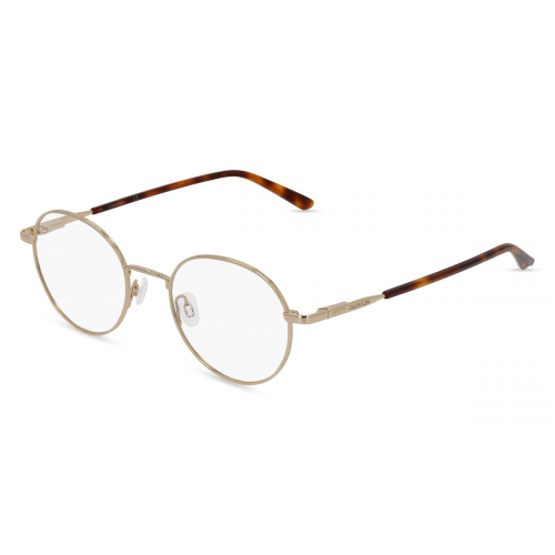 Calvin Klein CK 20315 Unisex-Brille inkl. Gläser Vollrand Panto Metall-Gestell 49mm/20mm/145mm, Gold