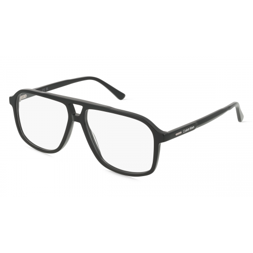 Calvin Klein CK24518 Unisex-Brille inkl. Gläser Vollrand Pilot Acetat-Gestell 57mm/13mm/145mm, Schwarz