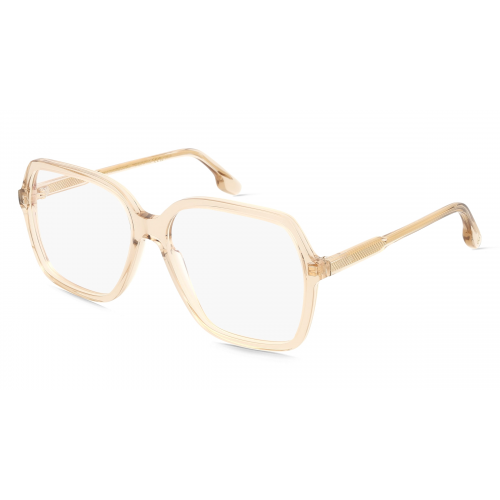 Victoria Beckham VB2650 Damen-Brille inkl. Gläser Vollrand Eckig Acetat-Gestell 57mm/15mm/140mm, Beige