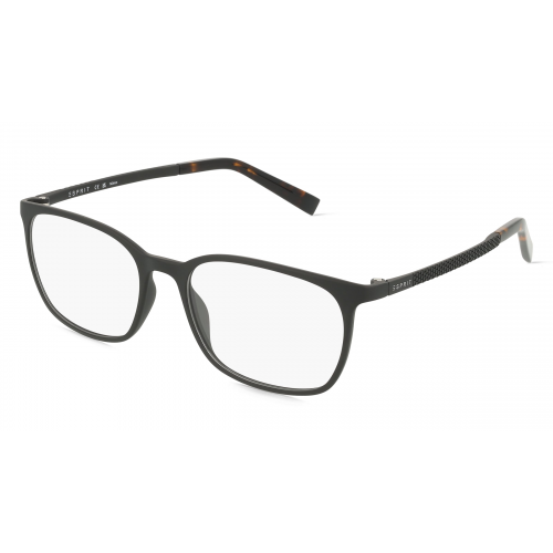 Esprit 17542 Herren-Brille inkl. Gläser Vollrand Eckig Kunststoff-Gestell 53mm/17mm/140mm, Schwarz