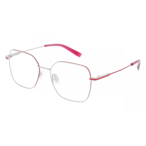 Esprit 33521 Damen-Brille inkl. Gläser Vollrand Eckig Metall-Gestell 52mm/17mm/140mm, Silber