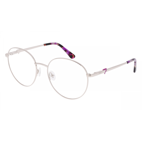 Guess GU2812 Unisex-Brille inkl. Gläser Vollrand Rund Metall-Gestell 55mm/18mm/140mm, Silber