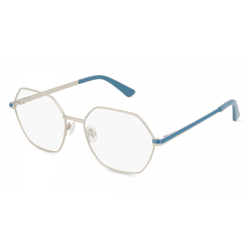 Guess GU2869 Unisex-Brille inkl. Gläser Vollrand Achteckig Metall-Gestell 53mm/17mm/140mm, Blau