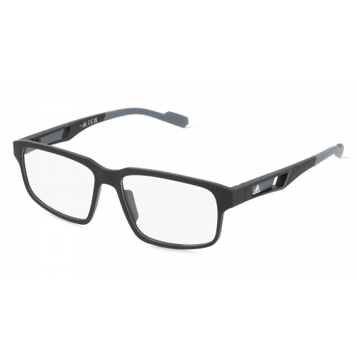 Adidas SP5033 Herren-Brille inkl. Gläser Vollrand Eckig Kunststoff-Gestell 55mm/15mm/145mm, Schwarz