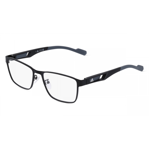 Adidas SP5034 Herren-Brille inkl. Gläser Vollrand Eckig Metall-Gestell 55mm/17mm/145mm, Schwarz