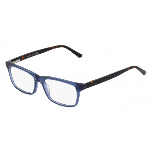 Guess GU8268 Unisex-Brille inkl. Gläser Vollrand Eckig Kunststoff-Gestell 49mm/14mm/140mm, Blau