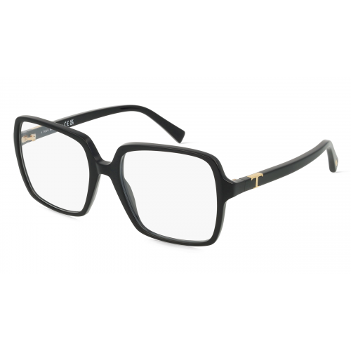 Tod's TO5293 Damen-Brille inkl. Gläser Vollrand Eckig Acetat-Gestell 54mm/18mm/140mm, Schwarz