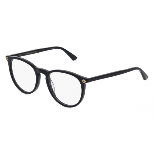 Gucci GG0027O Damen-Brille inkl. Gläser Vollrand Panto Kunststoff-Gestell 50mm/20mm/140mm, Schwarz