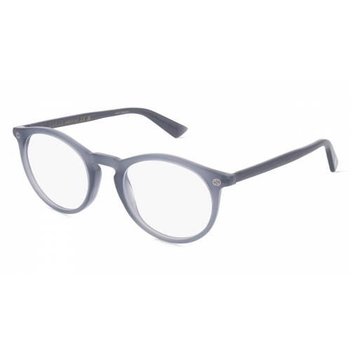 Gucci GG0121O Unisex-Brille inkl. Gläser Vollrand Rund Acetat-Gestell 49mm/21mm/145mm, Grau