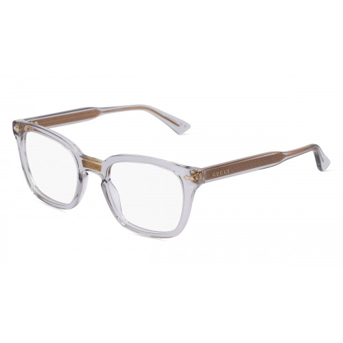 Gucci GG0184O Unisex-Brille inkl. Gläser Vollrand Eckig Kunststoff-Gestell 50mm/21mm/145mm, Transparent