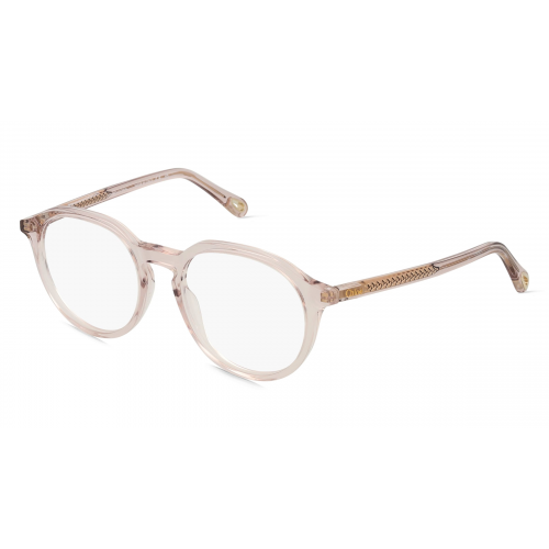 Chloé CH0012O Unisex-Brille inkl. Gläser Vollrand Rund Kunststoff-Gestell 50mm/18mm/140mm, Transparent