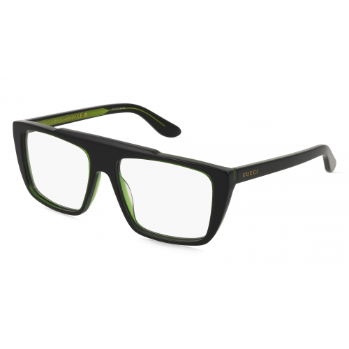 Gucci GG1040O Herren-Brille inkl. Gläser Vollrand Eckig Acetat-Gestell 56mm/16mm/145mm, Schwarz