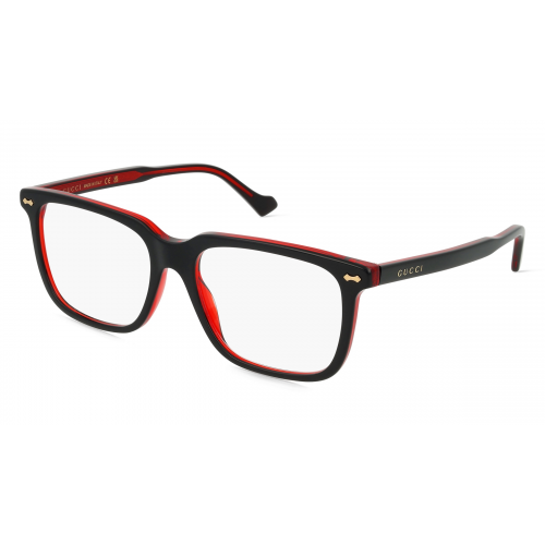 Gucci GG0737O Unisex-Brille inkl. Gläser Vollrand Eckig Kunststoff-Gestell 56mm/18mm/150mm, Schwarz