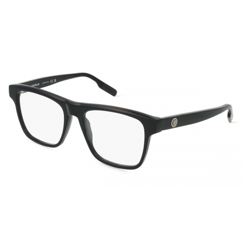 Montblanc MB0203O Herren-Brille inkl. Gläser Vollrand Rechteckig Acetat-Gestell 55mm/18mm/145mm, Schwarz