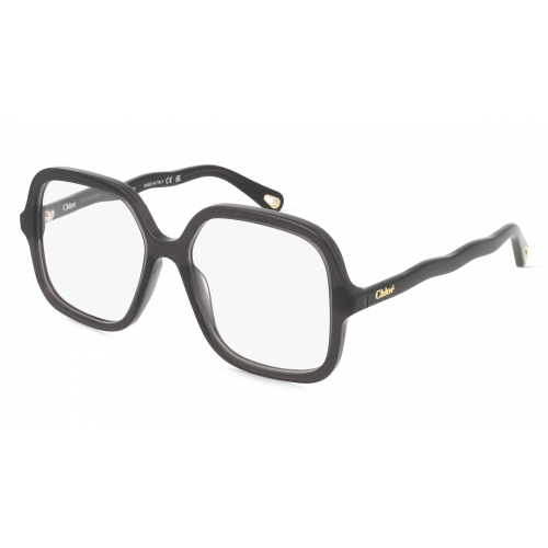 Chloé CH0091O Unisex-Brille inkl. Gläser Vollrand Eckig Acetat-Gestell 54mm/16mm/145mm, Grau