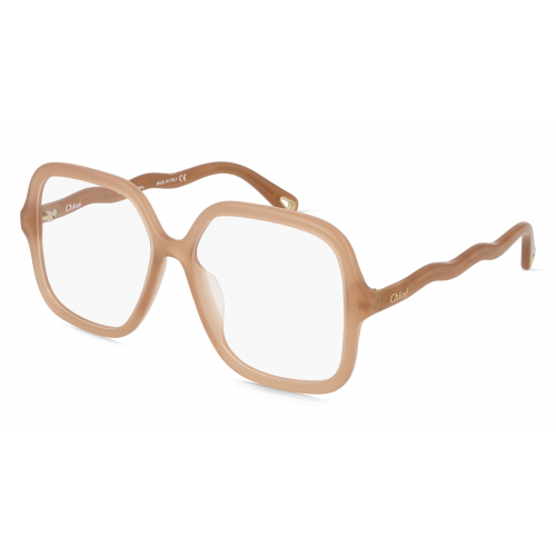 Chloé CH0091OA Damen-Brille inkl. Gläser Vollrand Eckig Acetat-Gestell 56mm/15mm/145mm, Beige