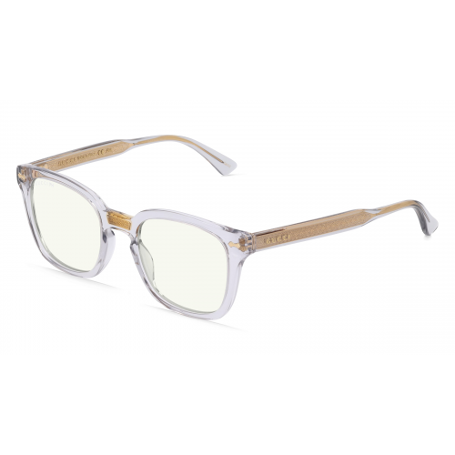 Gucci GG0184S Unisex-Blaulichtfilterbrille ohne Sehstärke Vollrand Eckig Kunststoff-Gestell, Grau