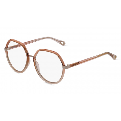 Chloé CH0131O Unisex-Brille inkl. Gläser Vollrand Panto Acetat-Gestell 54mm/16mm/140mm, Bronze