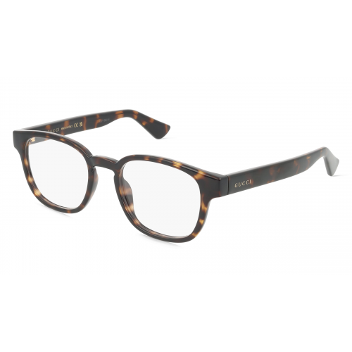 Gucci GG 1343O Herren-Brille inkl. Gläser Vollrand Panto Kunststoff-Gestell 49mm/19mm/145mm, Havanna