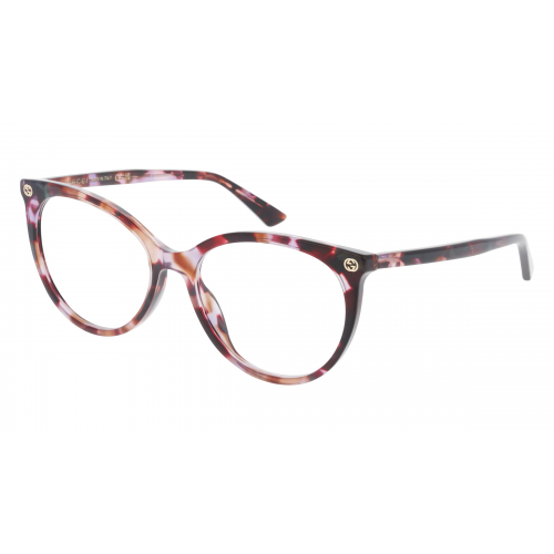 Gucci GG0093O Damen-Brille inkl. Gläser Vollrand Panto Kunststoff-Gestell 53mm/17mm/140mm, Havanna