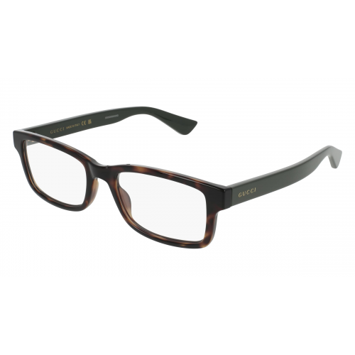 Gucci GG1717O Herren-Brille inkl. Gläser Vollrand Eckig Kunststoff-Gestell 54mm/19mm/145mm, Havanna