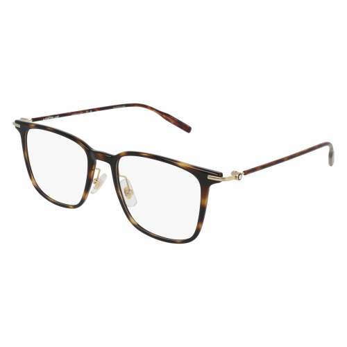 Montblanc MB0354O Herren-Brille inkl. Gläser Vollrand Eckig Kunststoff-Gestell 52mm/18mm/145mm, Havanna