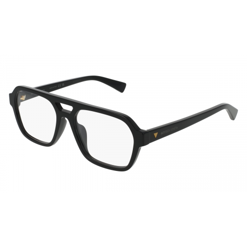 Bottega Veneta BV1336OA Herren-Brille inkl. Gläser Vollrand Eckig Acetat-Gestell 55mm/17mm/145mm, Schwarz