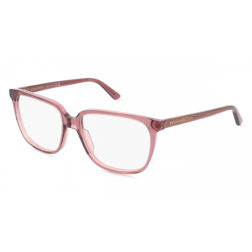 Bottega Veneta BV1315O Damen-Brille inkl. Gläser Vollrand Eckig Acetat-Gestell 56mm/16mm/145mm, Rot