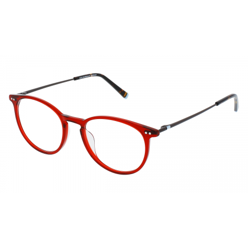 Humphrey’s eyewear 581066 Unisex-Brille inkl. Gläser Vollrand Panto Kunststoff-Gestell 47mm/17mm/140mm, Rot