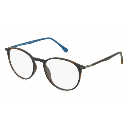 Jaguar J6808 Herren-Brille inkl. Gläser Vollrand Rund Kunststoff-Gestell 51mm/19mm/145mm, Braun