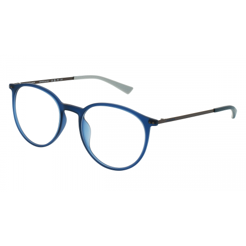 Jaguar 6827 Herren-Brille inkl. Gläser Vollrand Rund Kunststoff-Gestell 52mm/19mm/145mm, Blau