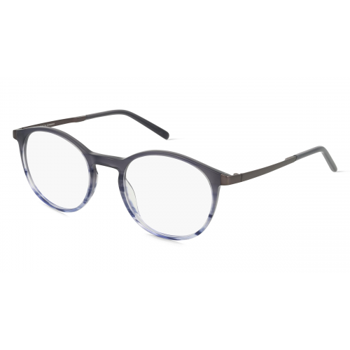 Freigeist  863035 Herren-Brille inkl. Gläser Vollrand Rund Material Mix-Gestell 54mm/22mm/150mm, Blau