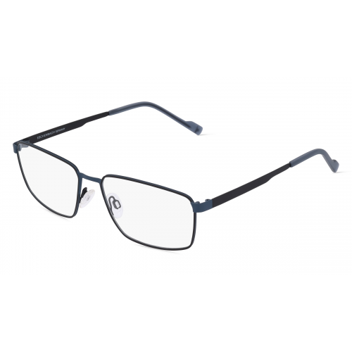 Eschenbach 820916 Herren-Brille inkl. Gläser Vollrand Eckig Titanflex-Gestell 57mm/17mm/145mm, Schwarz