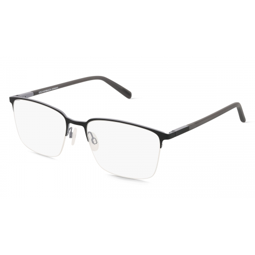 FREIGEIST 862055 Herren-Brille inkl. Gläser Halbrand Eckig Metall-Gestell 57mm/19mm/150mm, Schwarz